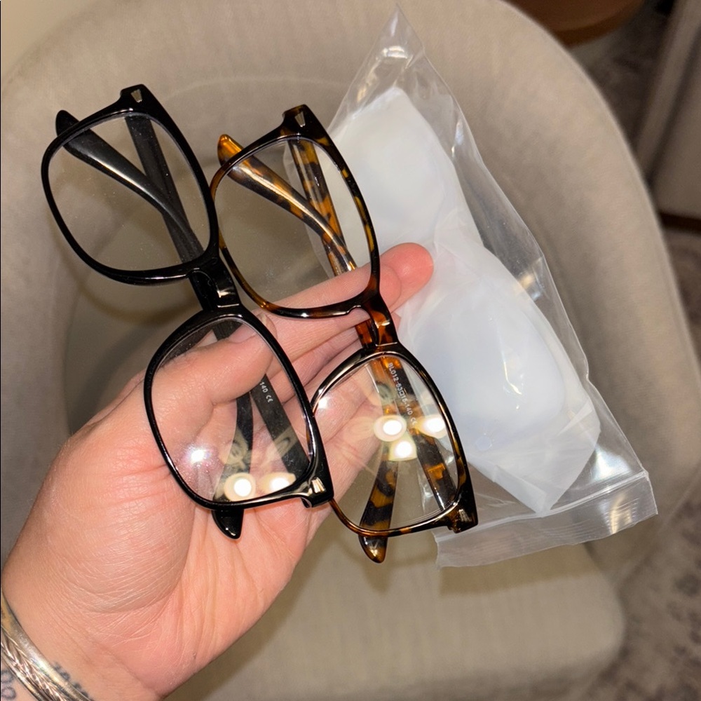 Stylish Black, Clear, and Tortoise Shell Blue Light Glasses